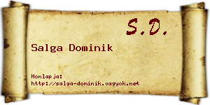 Salga Dominik névjegykártya